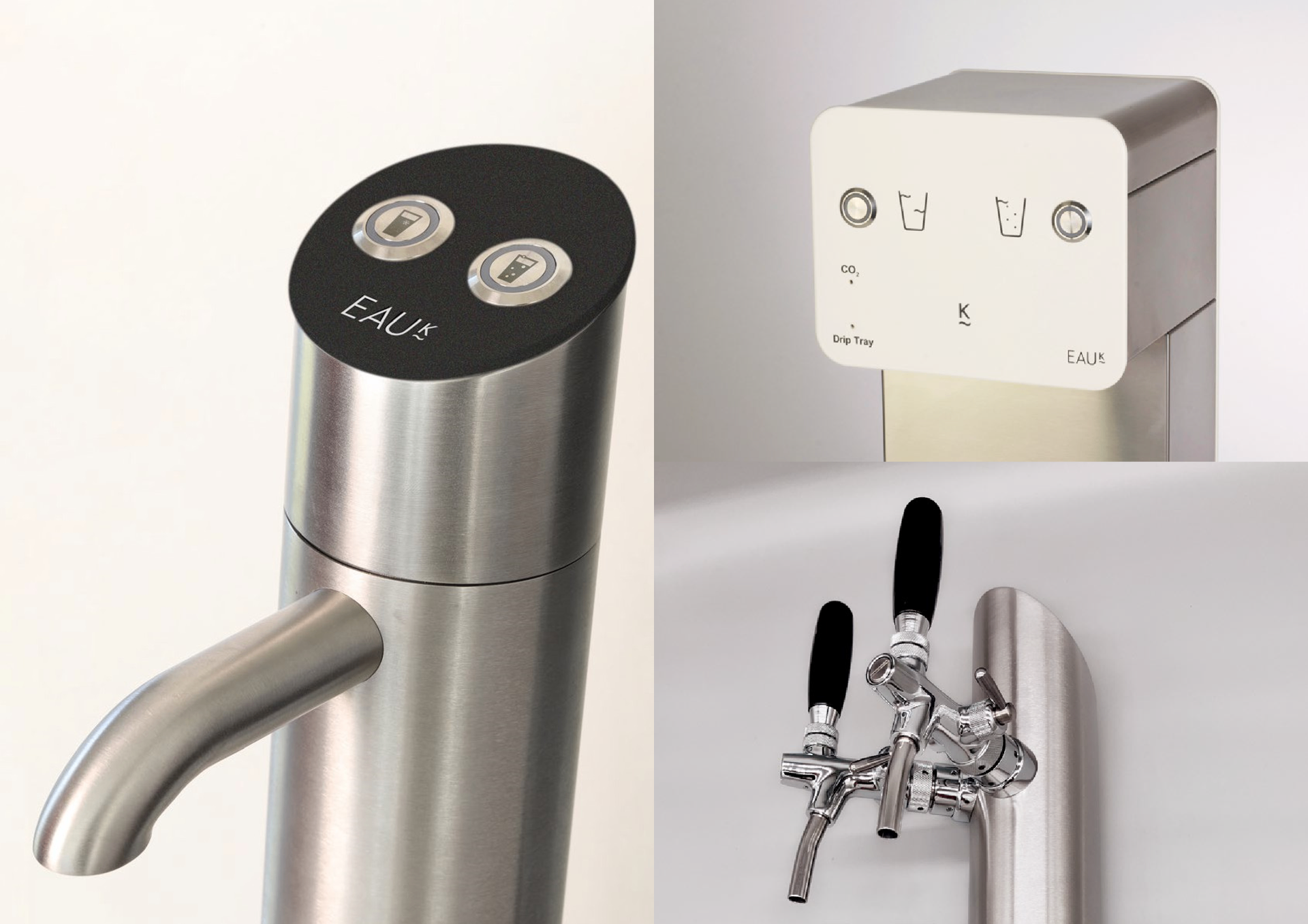 EAU~K Durchlaufkühler mit Zapfsäule — freigestellt